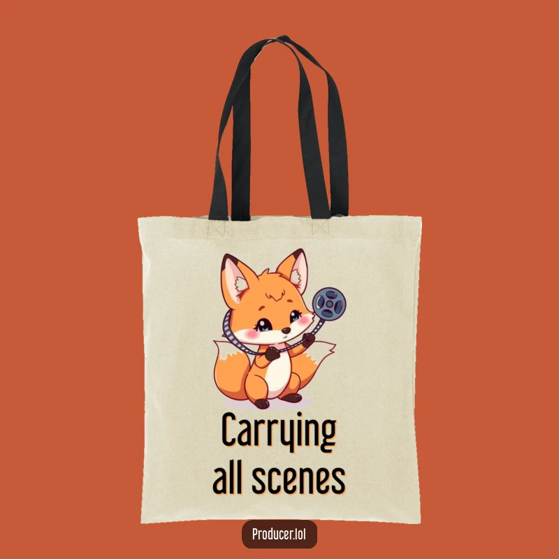 Funny Fox Film Reel Tote Bag: Chic & Hilarious Movie Accessory