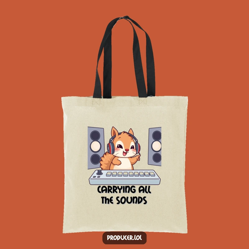 Funny Squirrel DJ Tote Bag: Carry Your Beats and Gear in Style