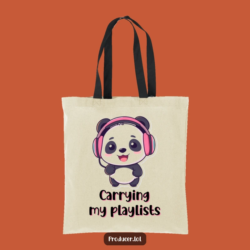Funny Panda DJ Tote Bag: Stylish and Practical Music Carryall