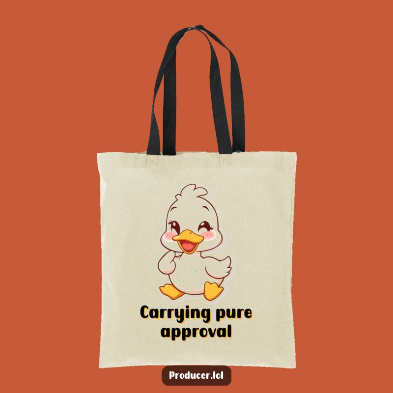 Funny Duck Approval Tote Bag: Carry Your Essentials with a Wink