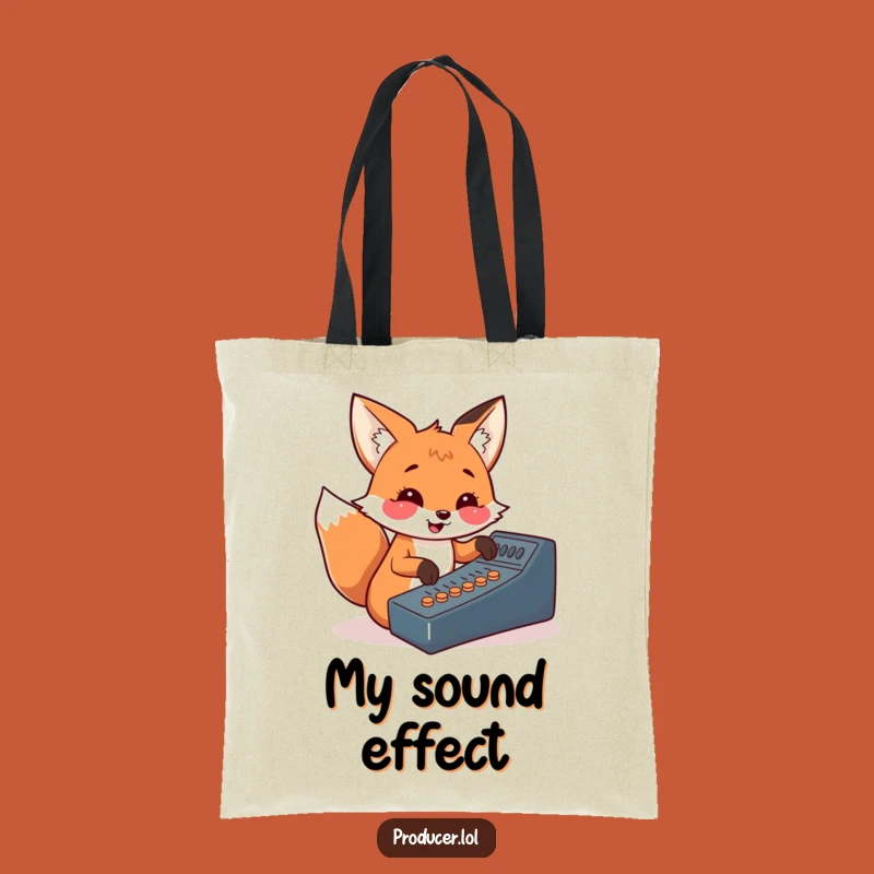 Funny Fox Tote Bag: Cheerful DJ Accessory for Music Lovers