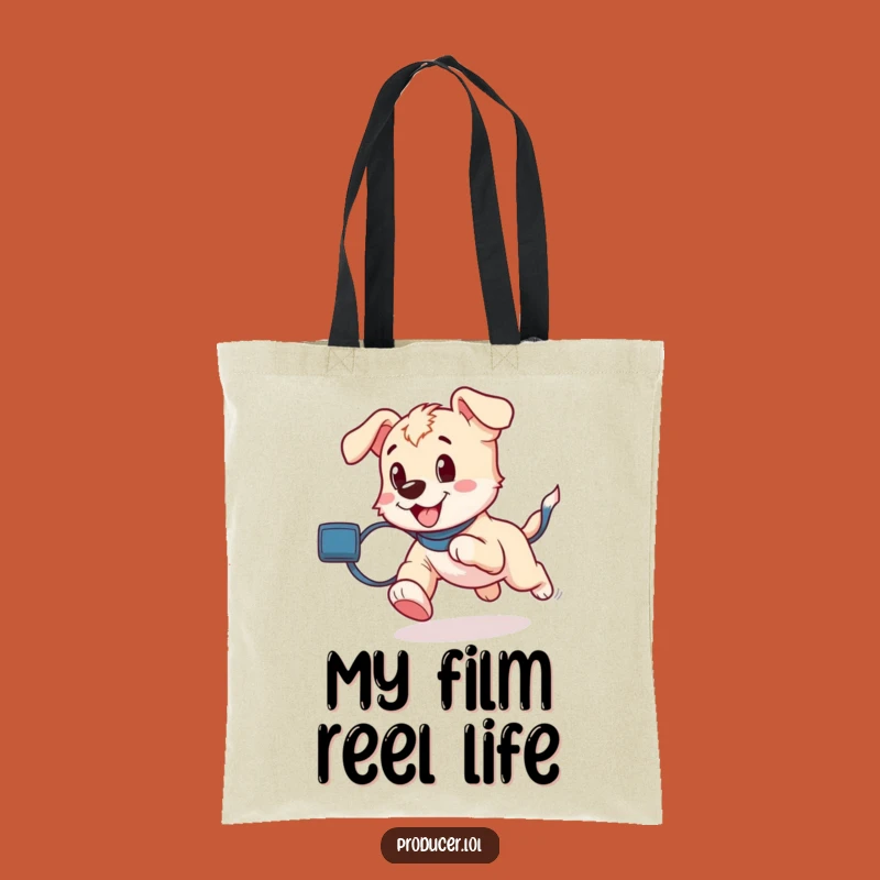 Funny Puppy Film Tote Bag: Carry Your Camera & Canine Love