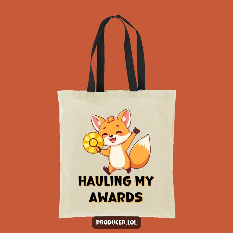 Funny Tote Bag: Fox Cub Golden Record - Carry Your Success!