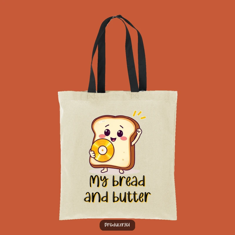 Funny Toast Record Tote Bag: Carry Your Tunes and Breakfast Style